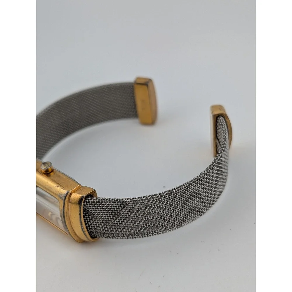 Vintage Avon Women's Watch 21mm Case Silver Mesh Metal Bangle Band- New Battery